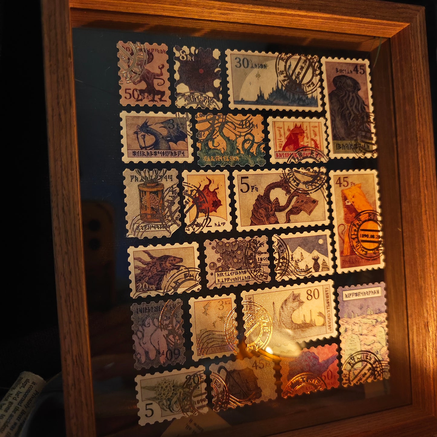 Abyssal Dispatch Cthulhu Mythos Postage Stamp Stickers