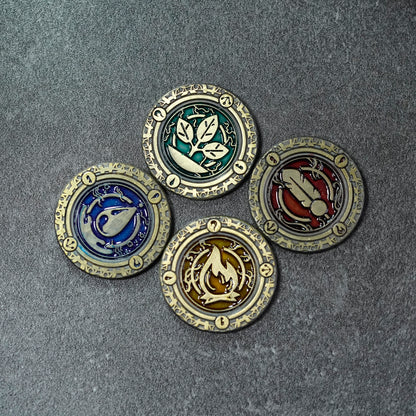 Four Elements Board Game Counters