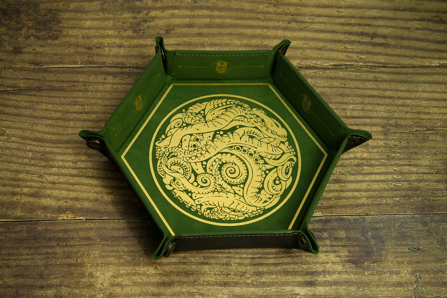 The Keeper of Arcane Lore Leather Dice Tray