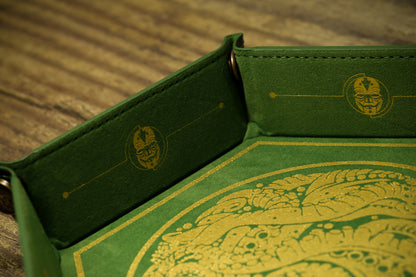 The Keeper of Arcane Lore Leather Dice Tray