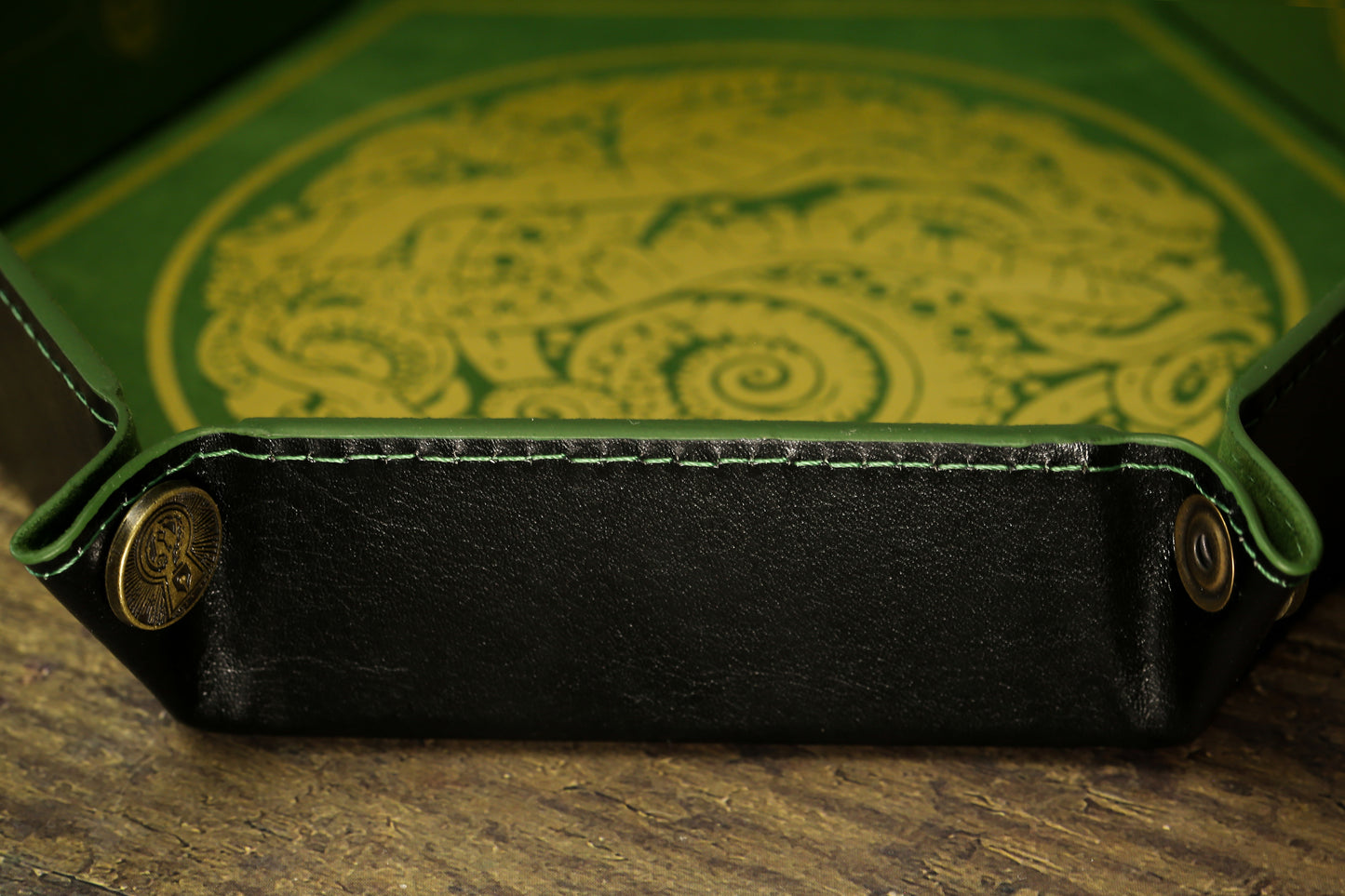 The Keeper of Arcane Lore Leather Dice Tray