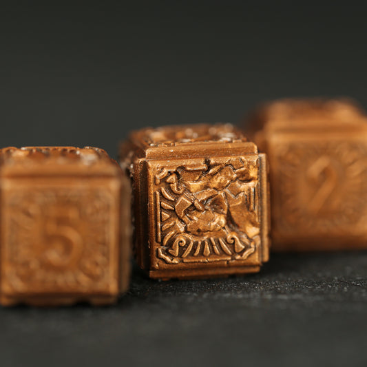 Abyssal Pearl Cthulhu D6 Metal Dice