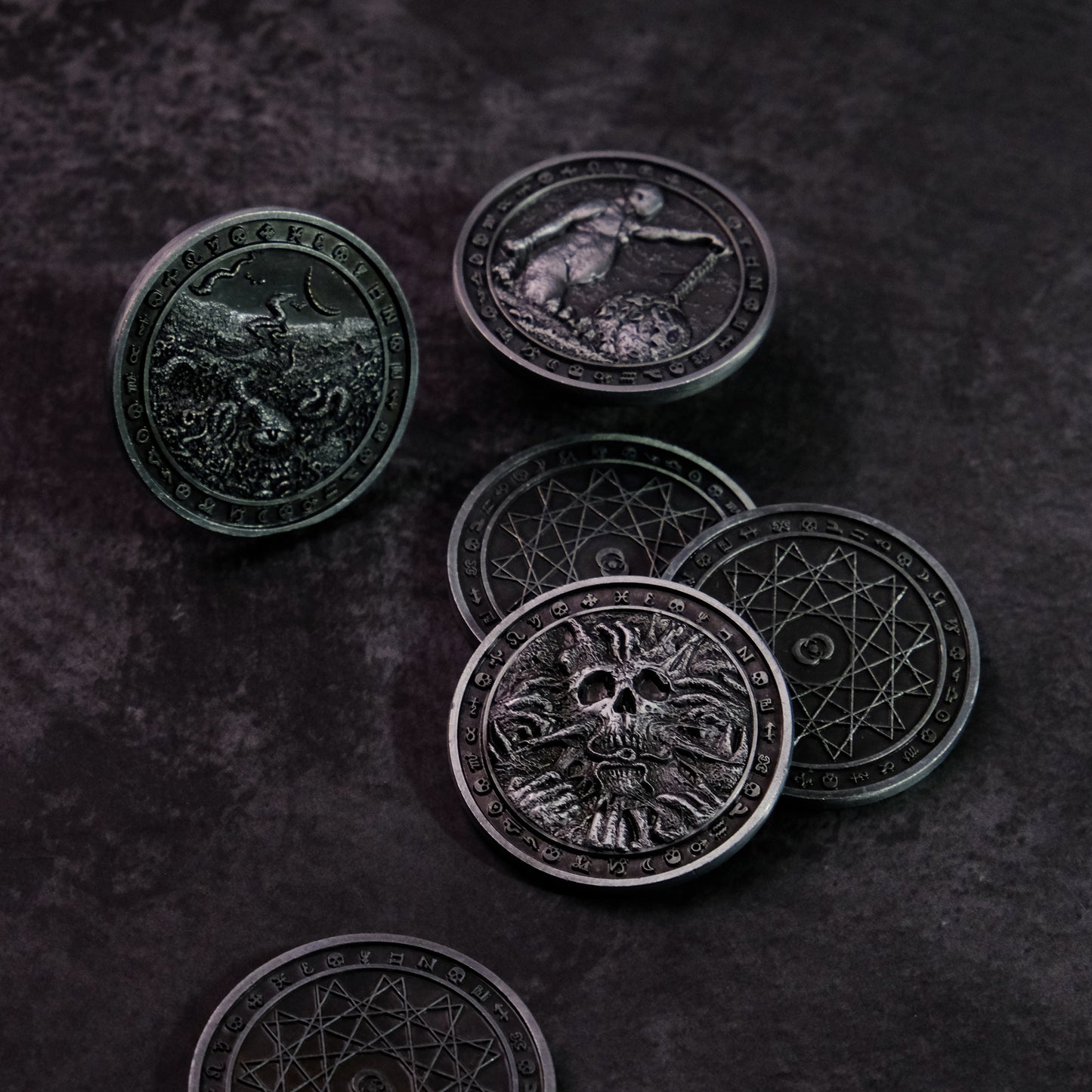 Shadowborn Dark Fantasy Collectible Metal Coins