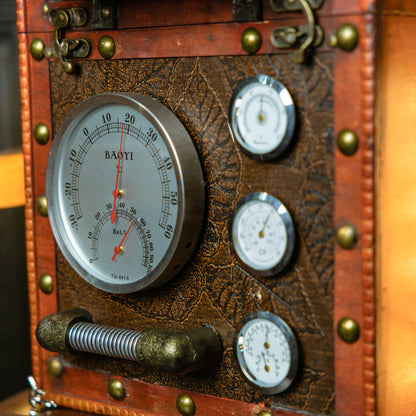 "Matchbox" Handcrafted Steampunk Backpack with Gauges & Lights