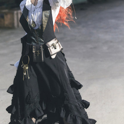 Jacquard's Utility Belt with Pouches Handcrafted Steampunk Waist Accessory