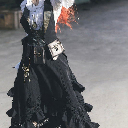 Jacquard's Utility Belt with Pouches Handcrafted Steampunk Waist Accessory