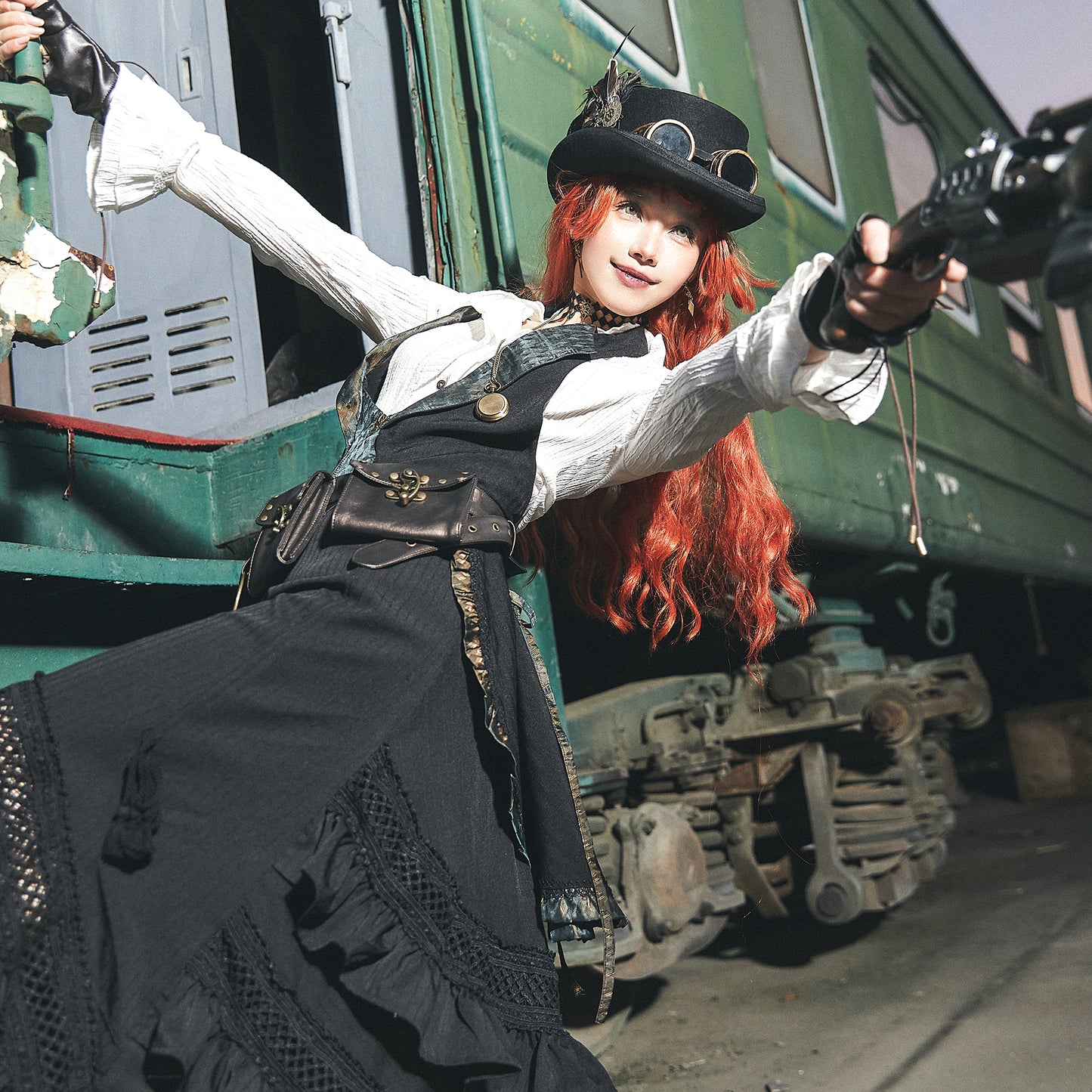 Jacquard's Utility Belt with Pouches Handcrafted Steampunk Waist Accessory