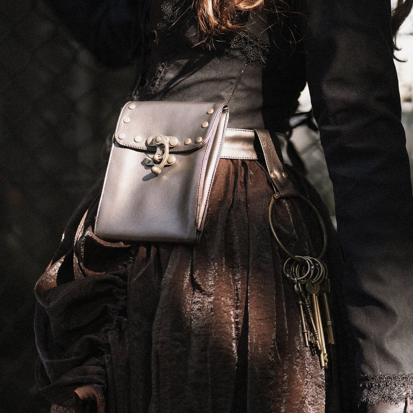 Jacquard's Utility Belt with Pouches Handcrafted Steampunk Waist Accessory