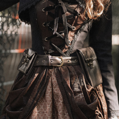 Jacquard's Utility Belt with Pouches Handcrafted Steampunk Waist Accessory