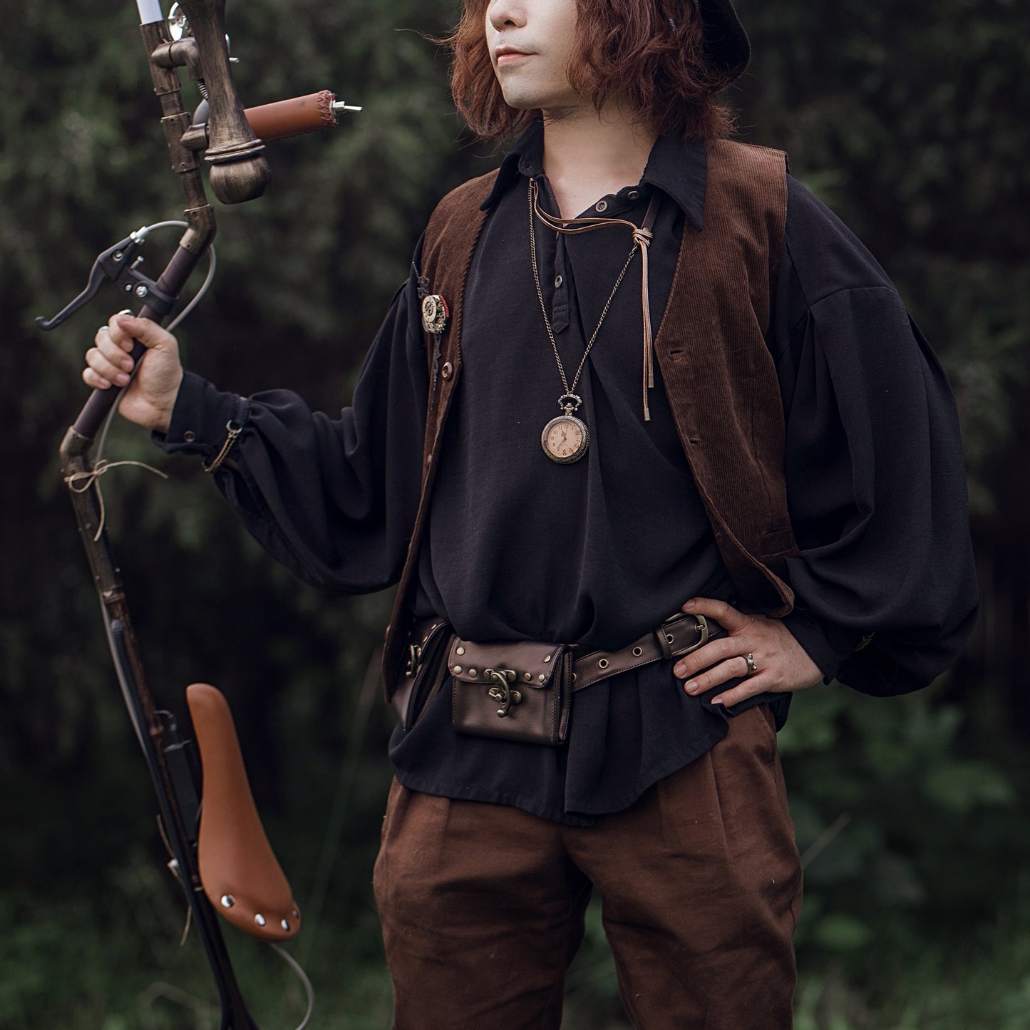 Jacquard's Utility Belt with Pouches Handcrafted Steampunk Waist Accessory