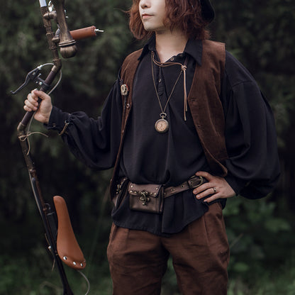 Jacquard's Utility Belt with Pouches Handcrafted Steampunk Waist Accessory