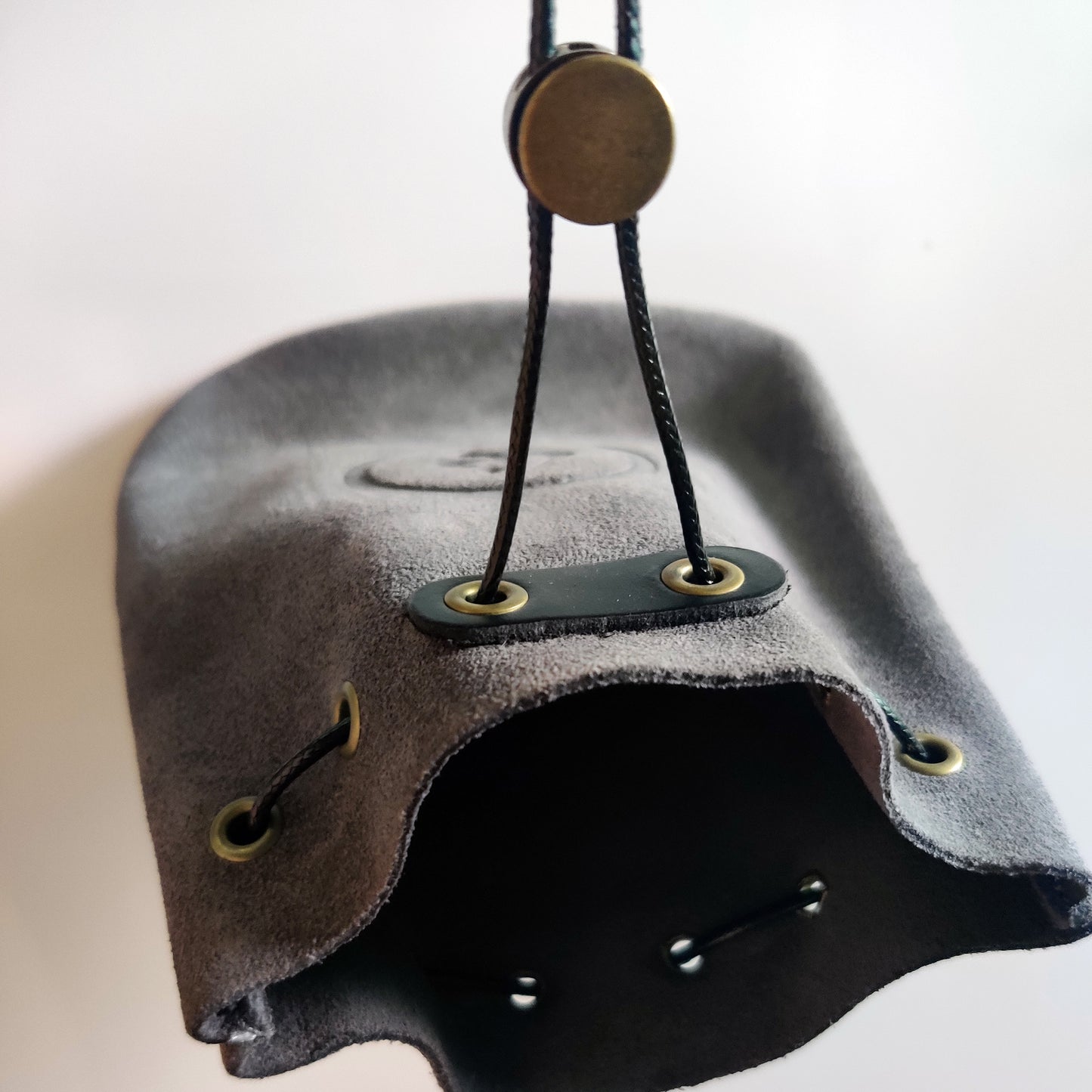 Lovecraftian Drawstring Suede Pouch