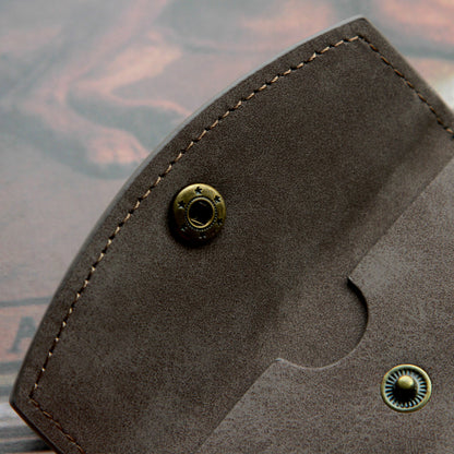 The Yellow Sign Snap-Button Suede Pouch