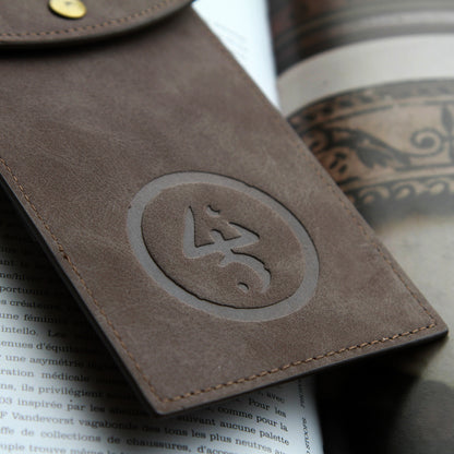 The Yellow Sign Snap-Button Suede Pouch