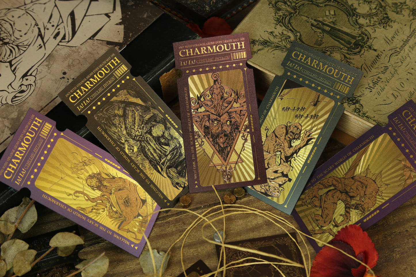 The Charmouth Horror Foil Bookmarks