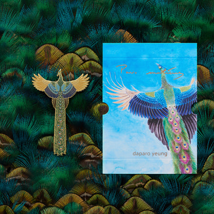 daparo Enamel Pins "Green Peafowl"
