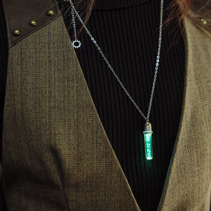 Stellar Wick Handcrafted Steampunk Light-Up Necklace