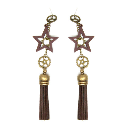 The Stargazer Handcrafted Steampunk Tassel Earrings