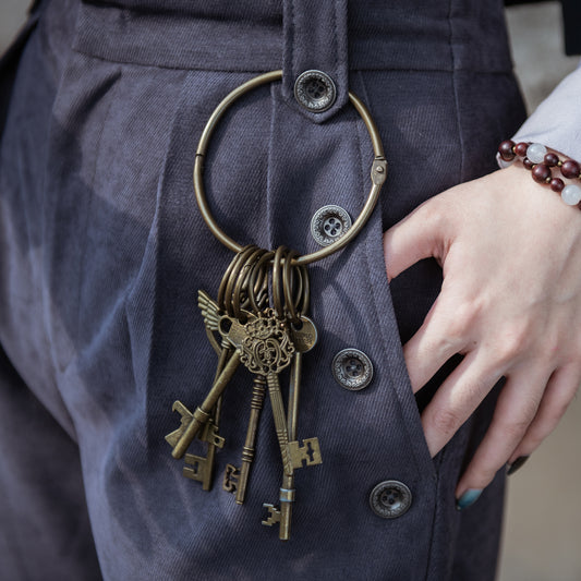Lord of the Keys Handcrafted Antique Brass Skeleton Key Set
