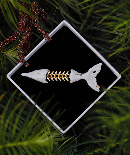 YIHE Ceramic Brooches "Fish, Bone, Fish"