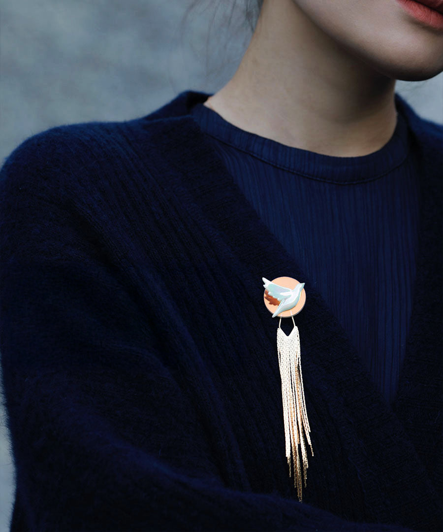 YIHE Ceramic Brooches "Inseparable"