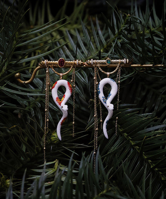 YIHE Ceramic Brooches "Spiritual Snake"
