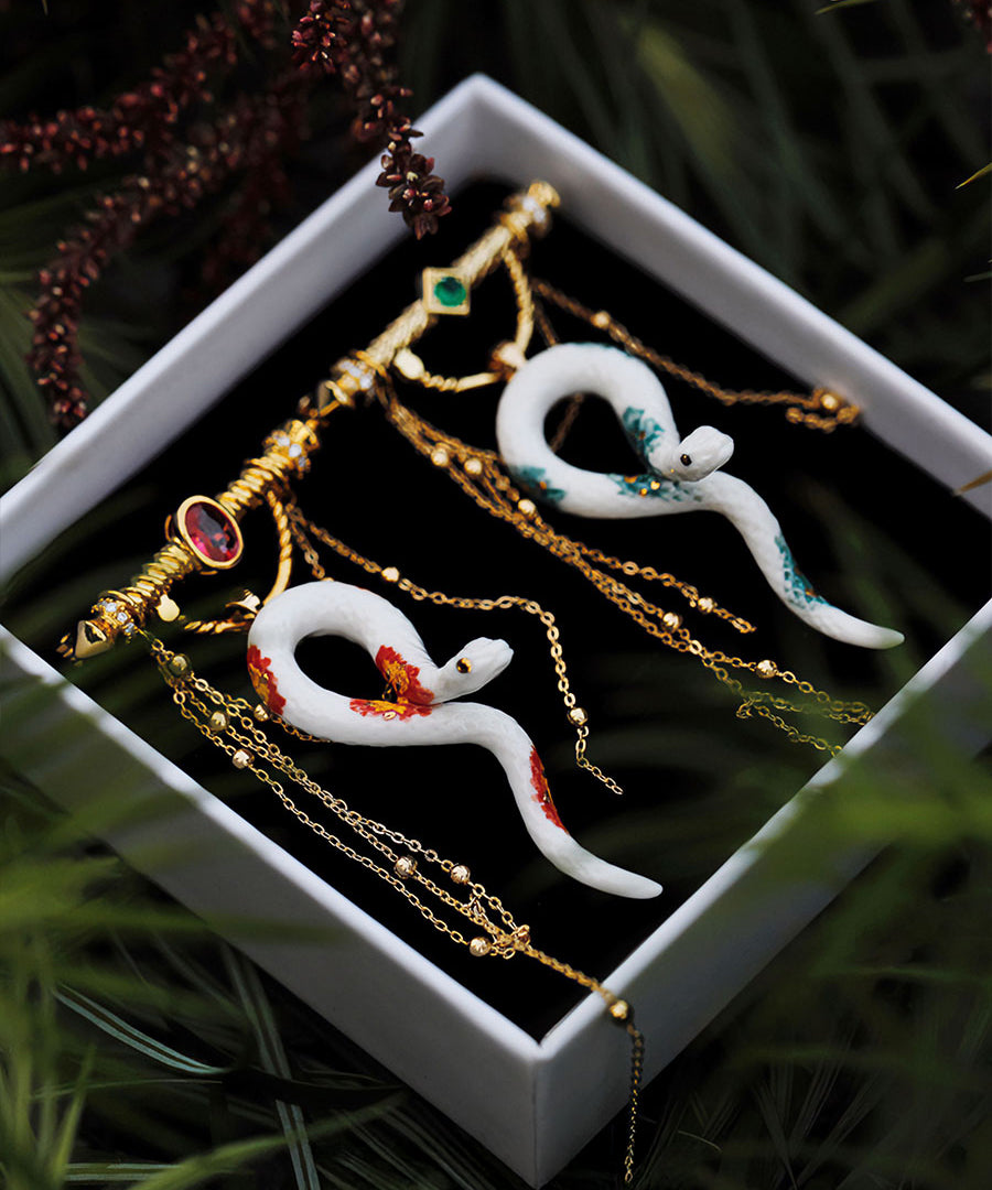 YIHE Ceramic Brooches "Spiritual Snake"