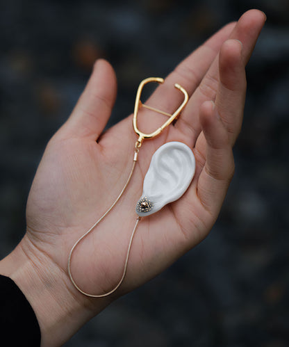 YIHE Ceramic Brooches "Stethoscope"