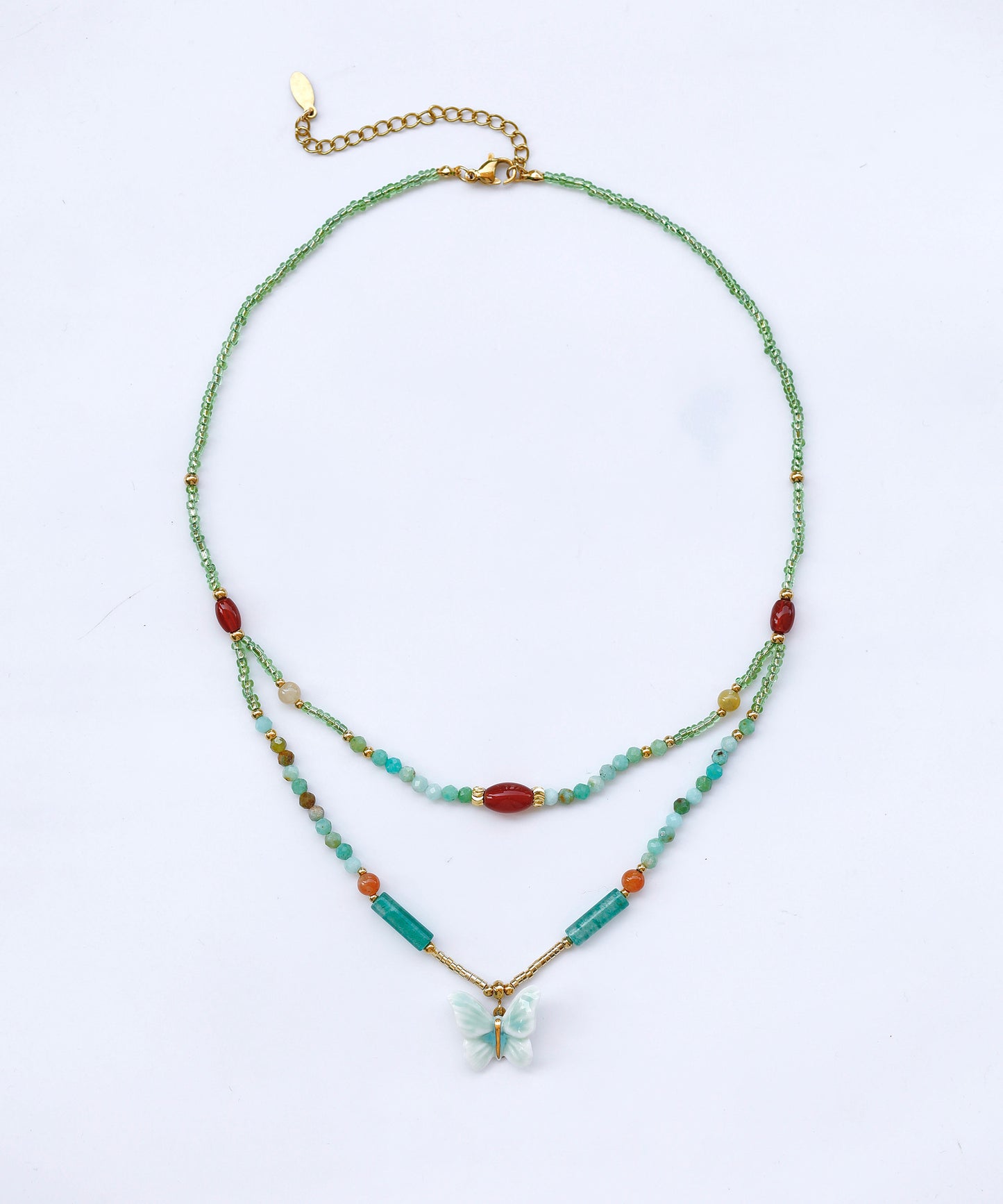 YIHE Ceramic Necklace "Buddha's Butterfly"