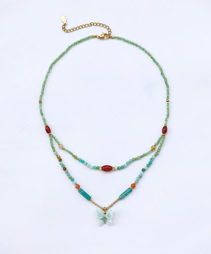 YIHE Ceramic Necklace "Buddha's Butterfly"