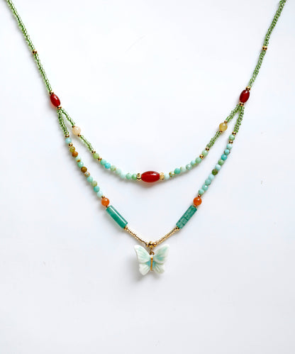 YIHE Ceramic Necklace "Buddha's Butterfly"