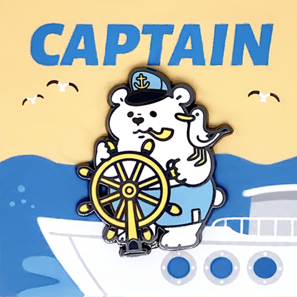 Stop! Mini Planet Enamel Pins Polar Bear Series