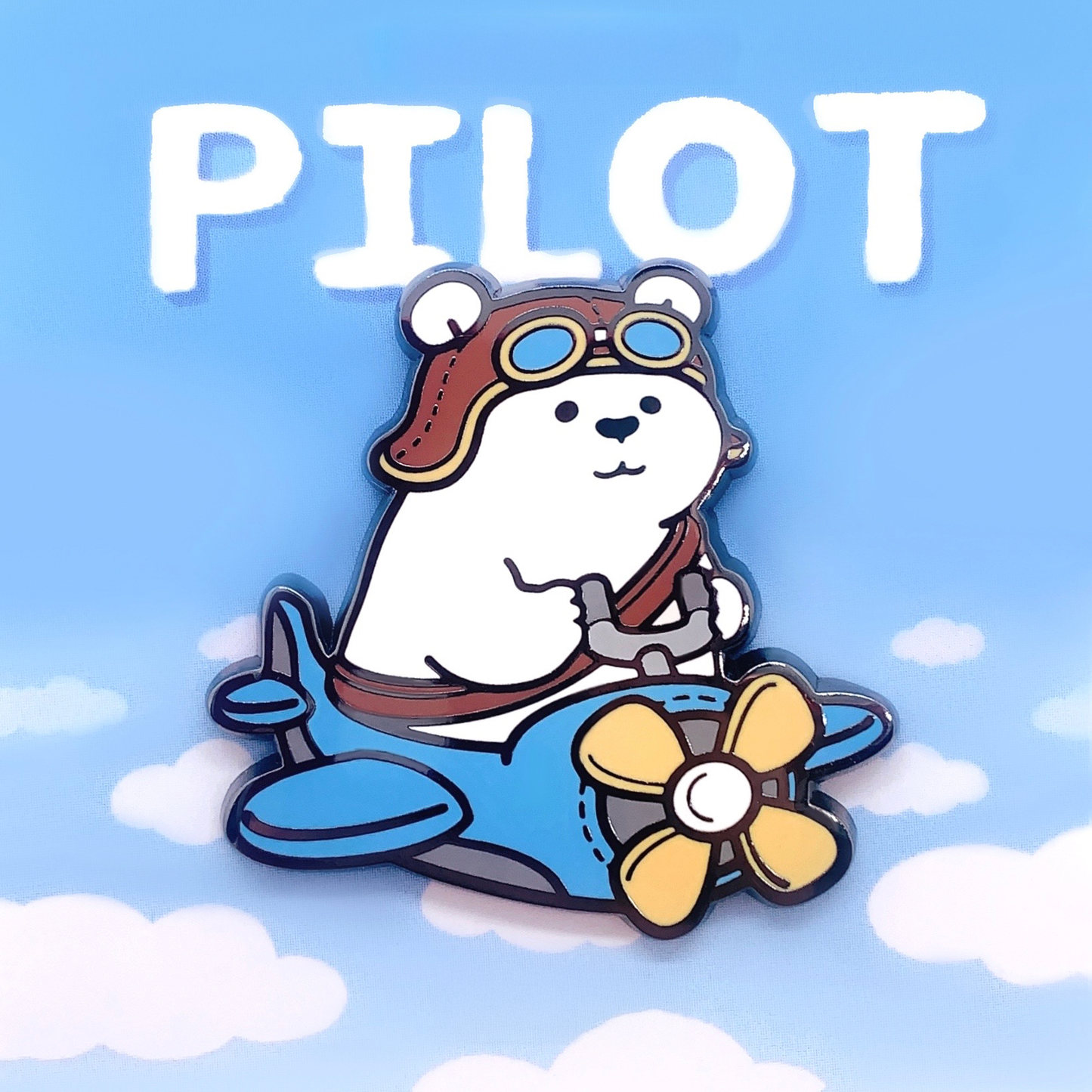 Stop! Mini Planet Enamel Pins Polar Bear Series