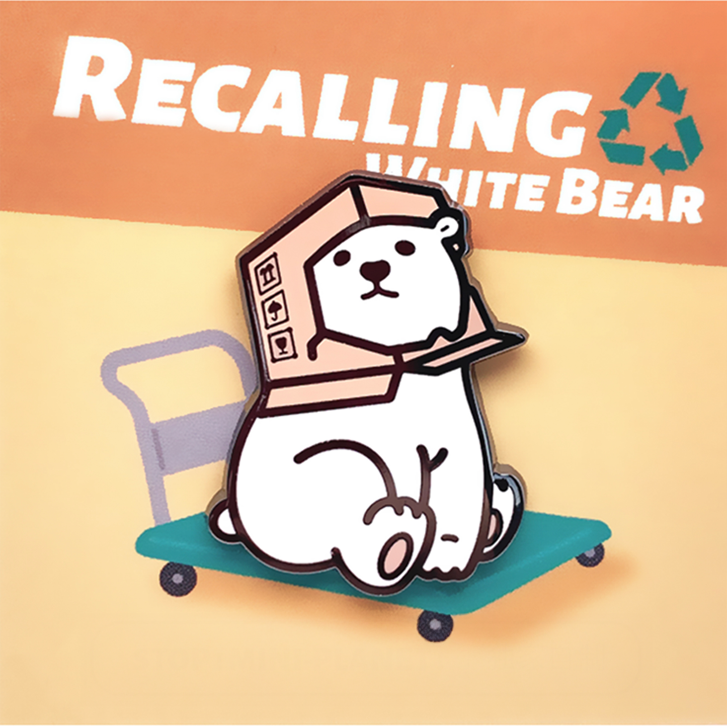 Stop! Mini Planet Enamel Pins Polar Bear Series