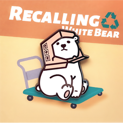 Stop! Mini Planet Enamel Pins Polar Bear Series