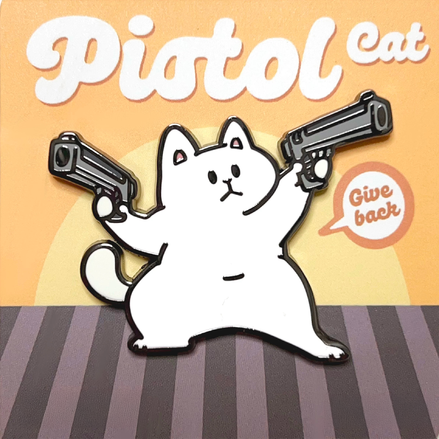 Stop! Mini Planet Enamel Pins Cool Cat Series