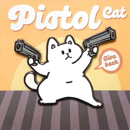 Stop! Mini Planet Enamel Pins Cool Cat Series