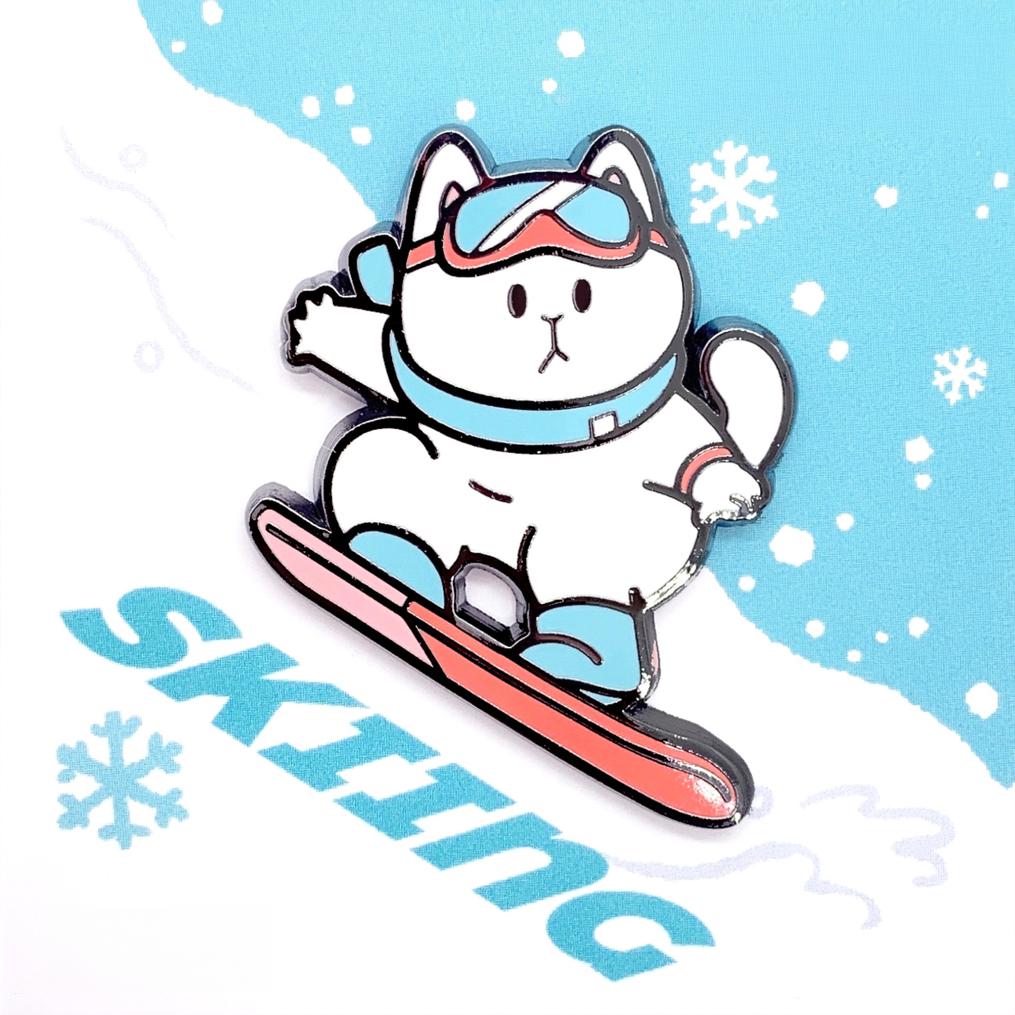 Stop! Mini Planet Enamel Pins Cool Cat Series