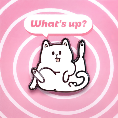 Stop! Mini Planet Enamel Pins Chill Cat Series