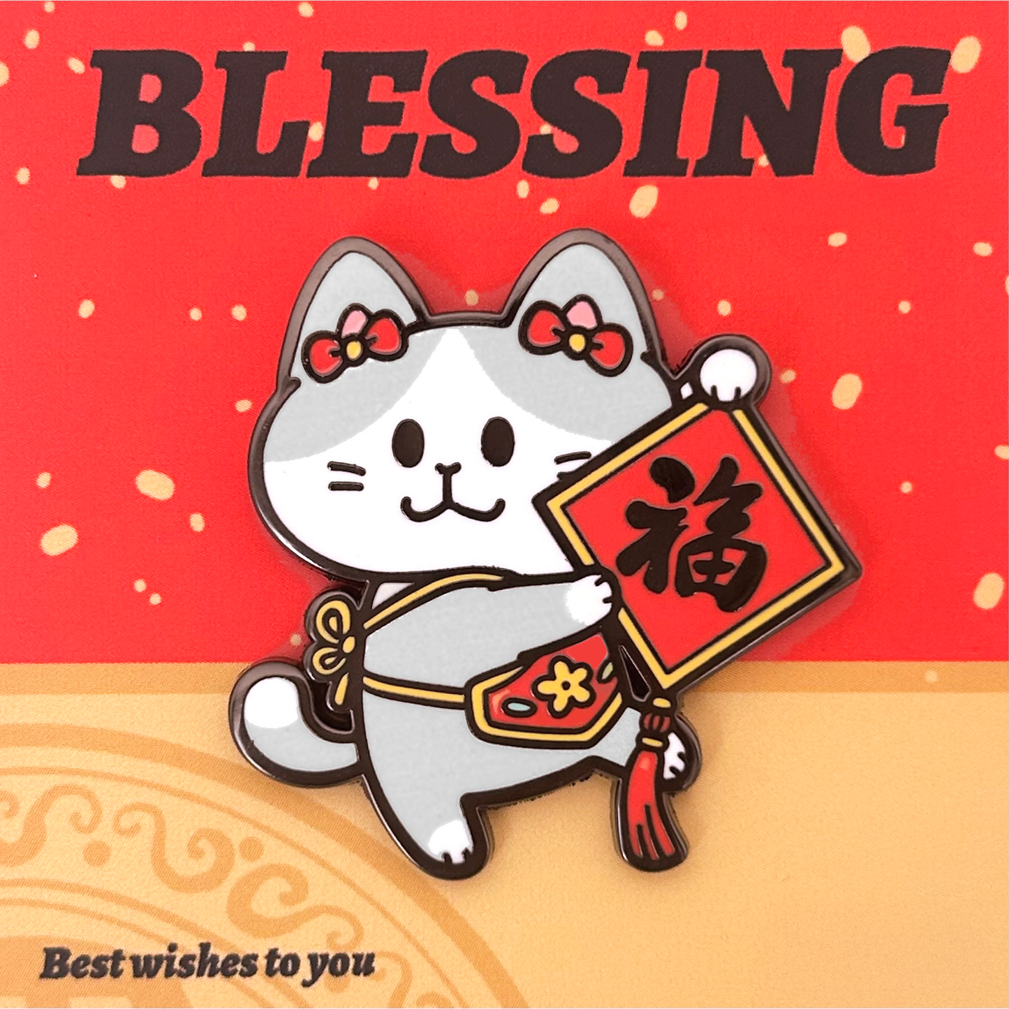 Stop! Mini Planet Enamel Pins Lucky Cat Series