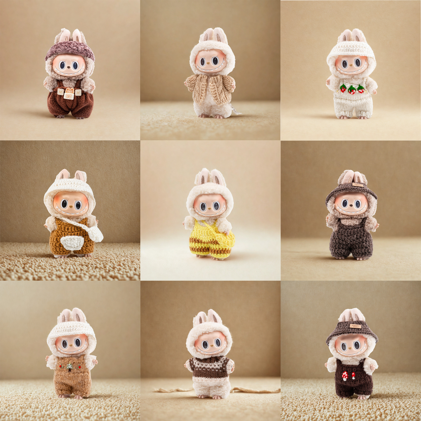 Handmade Clothes for Labubu & 15-17 cm Dolls "Winter Mode"