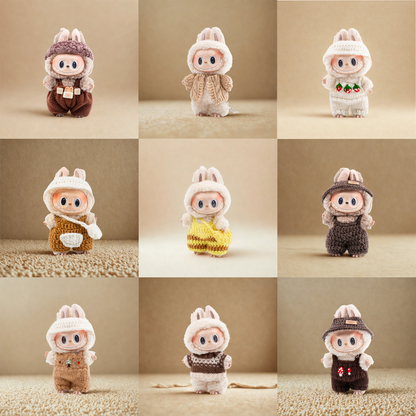 Handmade Clothes for Labubu & 15-17 cm Dolls "Winter Mode"