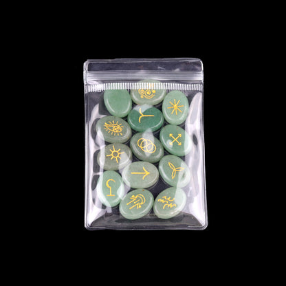 Witch's Cast Hybrid Crystal Rune Stones (13-Piece, Oval)