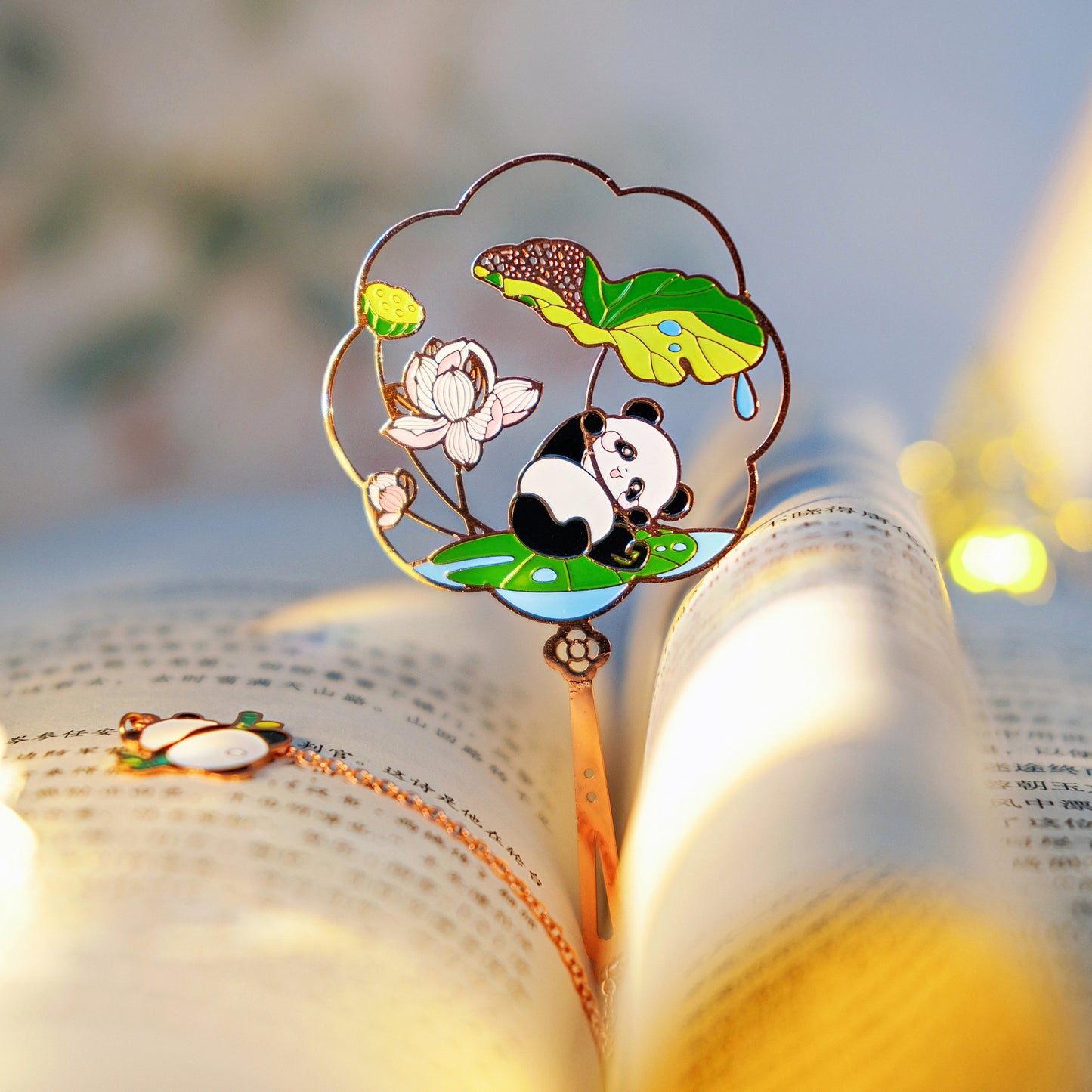 Panda Palace Fan Metal Bookmarks