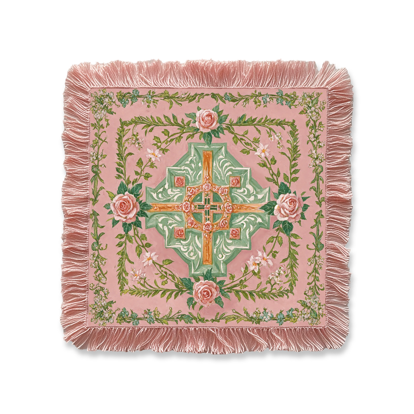 Renaissance Fantasy Tarot Cloth "Rose Cross"