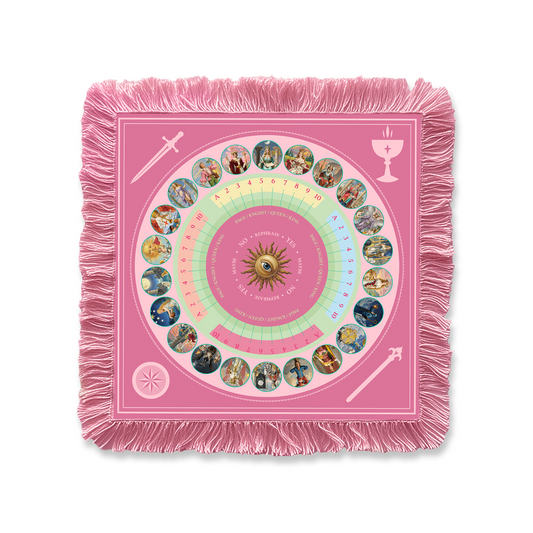 Renaissance Fantasy Tarot Cloth "Oracle Wheel"