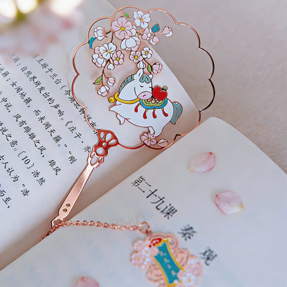 Horse Palace Fan Metal Bookmarks