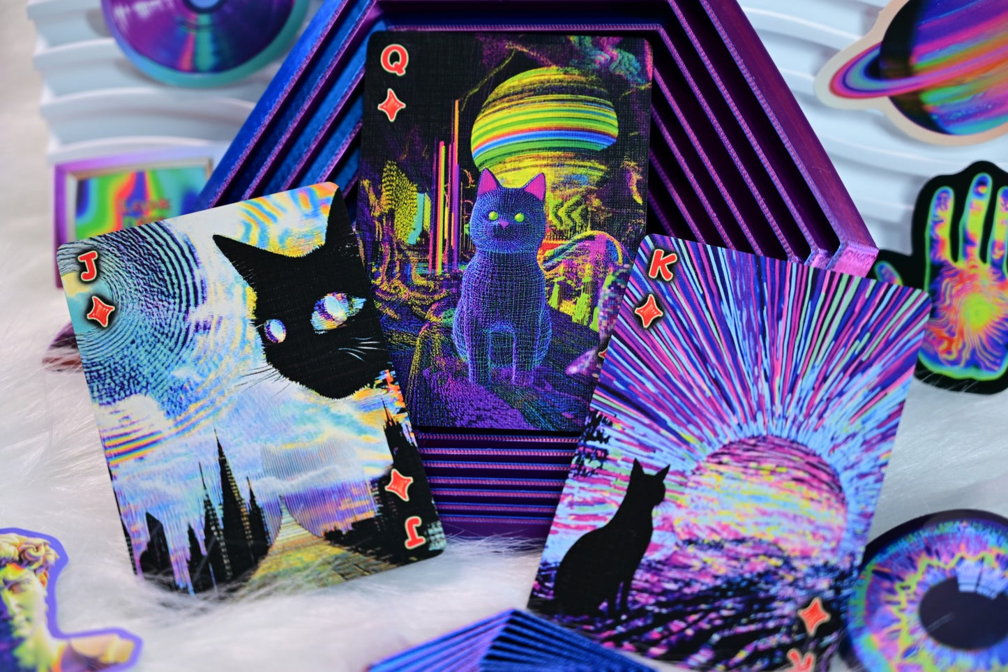 Radio Cat Playing Cards