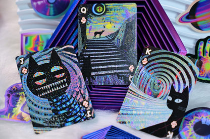 Radio Cat Playing Cards