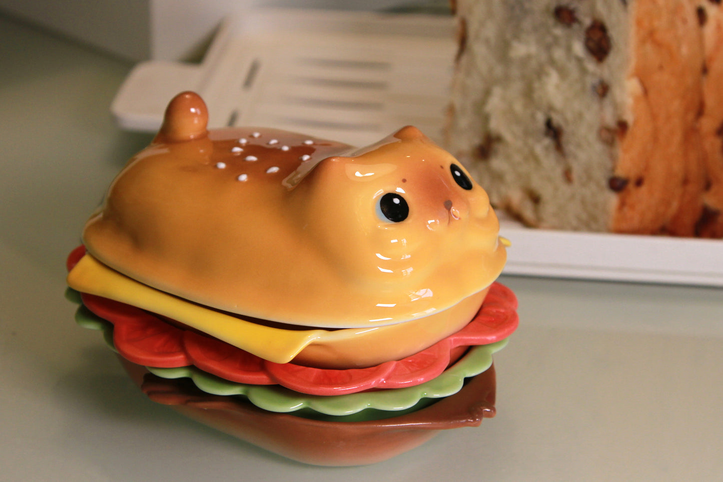 Burger Cat Plate Set